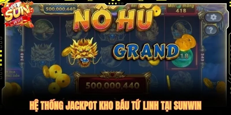 Hệ thống Jackpot 4 tầng kho báu Tứ Linh từ Mini đến Grand